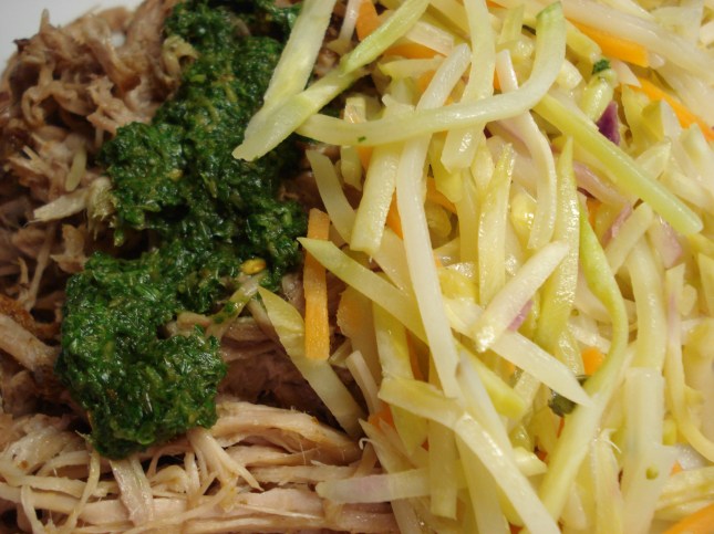 Pulled Pork with Warm Broccoli Slaw