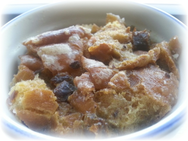 Bread Pudding made with Doughnuts 